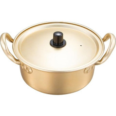 RAMEN-TOPF KOREA KOCHEN DOPPELGRIFF ALUMINIUMNUDELN HOME CAMPING GOLDEN