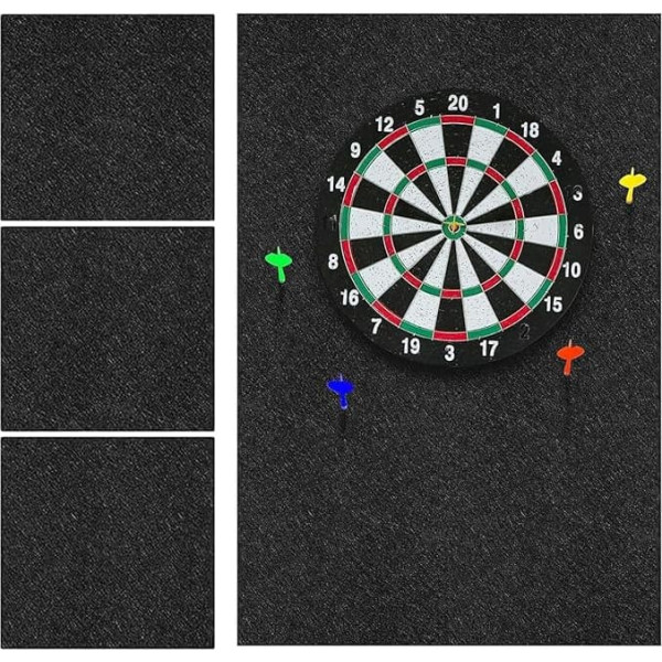 Dartboard Wall Protector, Pack of 9 Self-Adhesive Composable Protection, Felt Wall Protection, for Daily Indoor Celebration, Party, Home, Living Room, Bedroom, Dorm, Apartment, Game, Sports