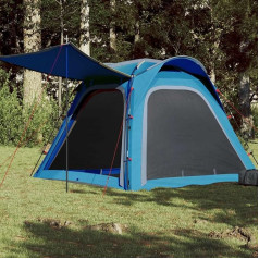 LAPOOH 94357 Camping Tent 4 People Blue 240 x 221 x 160 cm 185T TAFT, Camping Tent