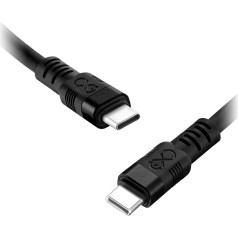USB-C - USB-C eXc WHIPPY Pro kabelis, 0,9 m, 100 W, ātra uzlāde, krāsu sajaukums, tumšs