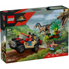Lego 76972 Jurasas laikmeta pasaule 76972 aizbēgt no plēsēja ar SUV