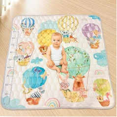 Baby Crawling Mat, 127 x 127 cm, Foldable Baby Play Mat, Children's Room Rug, Crawling Blanket, Children's Room Rug from 3 Months, Play Mat for Children (Cloud Design)