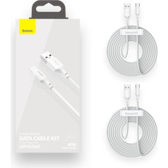 Baseus KABELIS USB/USB-C SIMPLE WISDOM, 40W, 5A, 1.5M BALTS / N/A