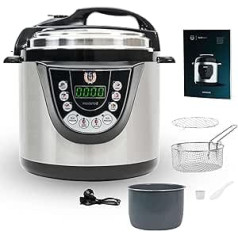 Cecotec Programmable Cooker Model D with Frying and Voice Function. 24 Hour Pressure Cooker with 6 Litre Capacity, 9 Cooking Menus and 2 Pressure Levels, Ideal for 12 People