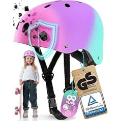 99FLIPS Skaterhelm Kinder & Jugendliche - GS Zertifiziert durch TÜV Rheinland - Ab 3 Jahren - Kinderhelm von Deutscher Marke - Scooter Helm