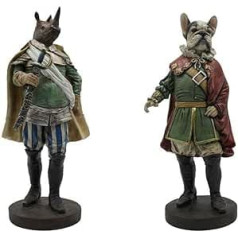 Set of 2 Multicoloured Animal Figurines 20 x 15 x 42 cm