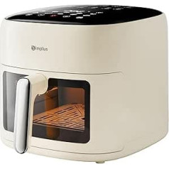 SIMPLUS Hot Air Fryer 6.5 L, Airfryer XL with Viewing Window, 1500 W, Extra Slim Design, Touchscreen with 10 Programmes, 80-200 °C, Non-Stick Basket, Low Fat & Fast