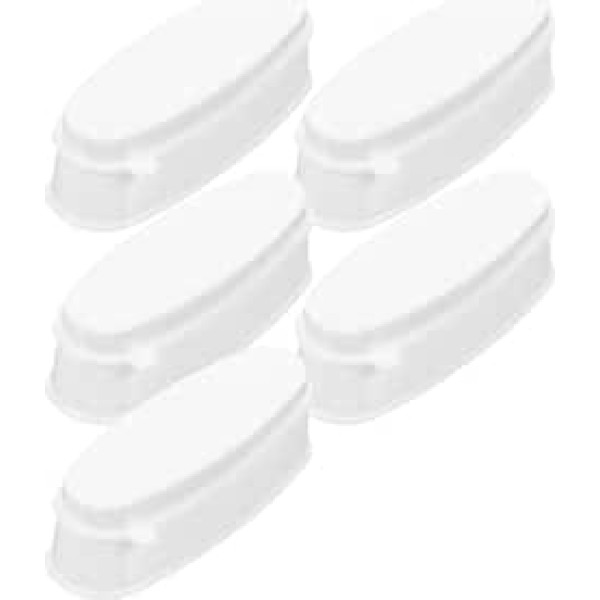 ABOOFAN 5 Stück French Manicure Nagelpulver Aufbewahrungsset Tragbare Dip Pulver Kasten aus Kunststoff Multifunktionaler Organizer für Nagelpailletten und French Dip Kompakt