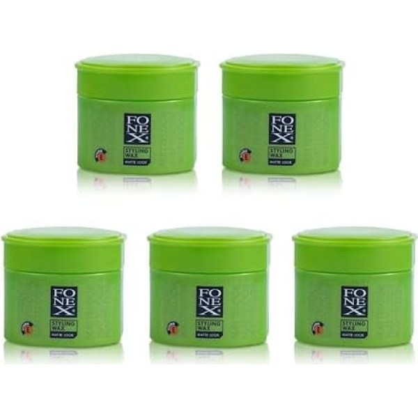 Fonex Matte Look Hair Styling Wax | Wax with Matte Look | Matte Effect | Texture with Strong Hold | For All Hair Types | Matt | 100 ml (Pack of 5)
