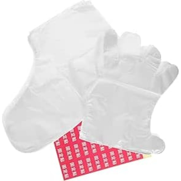 Mipcase Praktische Fußmasken Peelinghandschuhe 200 Stück Feuchtigkeitsspendend Hautfreundliches Material Tragbar für Zuhause Spa Anwendungen Zufälliger Stil