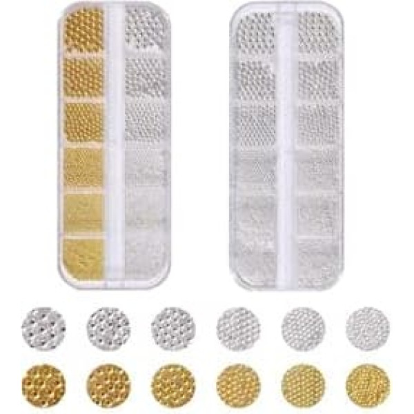 2 Box/24 Grid Nail Art Rhinestones, White Beads for Nails, Semicircular Pearl Balls, Nail Charms, Small Stainless Steel Beads, Caviar Beads, White Flatback Beads for Women, Acrylic Nail Decorations