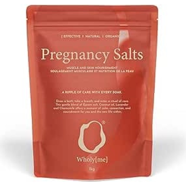 Pregnancy Bath Salts Natural Epsom Salt for Expectant Mothers Relieves Muscle Tension & Irritated Skin Ideal for Prenatal Relaxation - 1kg