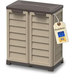 GarPet Garden Cabinet Weatherproof Outdoor Plastic Cabinet Multi-Purpose Cabinet Balcony Cabinet Tool Cabinet Patio Cabinet Cellar Cabinet