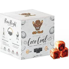 Shisha Charcoal 4 kg I Premium BBQ Charcoal I 26 mm Charcoal Shisha Grill Coconut Briquettes I Long Burning Time I Ecological I for Hookah & Grill I 256 Cubes