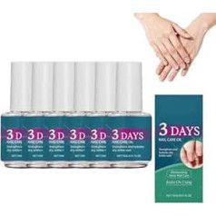 3 Day Nail Care Oil for Dry, Brittle Nails, Plant-Enriched Strengthening and Moisturising Treatment with Lavender, Aloe Vera and Rosemary, Nail Repair for Healthier (6 Pieces)