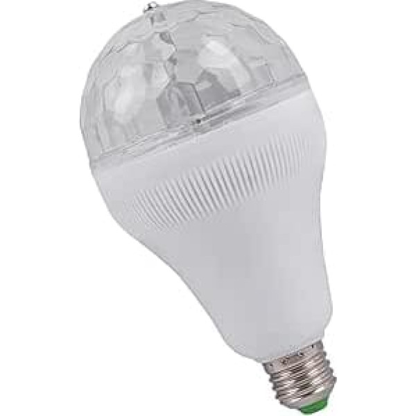 Alipis LED RGB Rotating Disco Light Bulb Multicoloured Stage Light with Strobe Function Party Decoration Lamp for Birthday and Karaoke Events