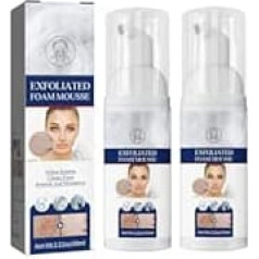 2er-Pack Peeling-Mousse, Sanfter Gesichtsreiniger Zur Porenverfeinerung, Ölregulierung Und Mitesserentfernung