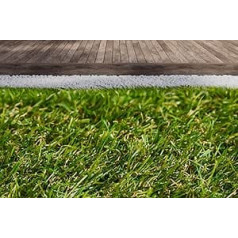 andiamo Samos Artificial Grass, Outdoor Lawn Rug Weatherproof for Balcony or Patio, Artificial Grass Rug Balcony Flooring, Green, 200 x 600 cm