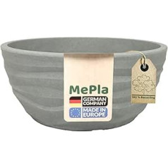 Carrara Round Plant Pot, Weatherproof Planter, UV-Resistant Flower Bowl, Diameter 38 cm, Grey