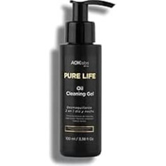 AOKlabs - Oil Cleaning 2 in 1 (100 ml), Natural Facial Cleansing Gel and Makeup Remover with Natural Ingredients to Moisturize, Soften and Cleanse All Skin Types