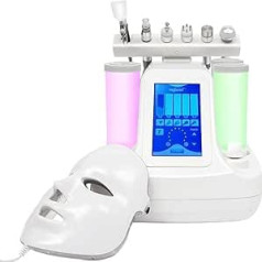 7-in-1 Wasser-Sauerstoff-Schönheitsgerät Gesichts-Totalpflege-Hydra-Facial-Gerät mit LED-Maske Mikrodermabrasions Tiefenreinigungsgerät, Verjüngungs und Anti-Aging-Wasserstoff-Sauerstoff-Pflegegerät