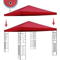 (Burgundy) - BenefitUSA Replacement Gazebo Canopy Top Patio Pavilion Cover Sunshade Polyester Single Tier, Burgundy