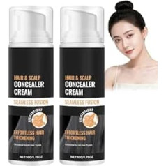 Hair & Scalp Cover Cream, Covers Hair Roots, Compresses the Hairline, Filling Cream for Bald Spots and Thinning Hair, Waterproof and Sweat-Resistant Hair Cover (2 Pieces)