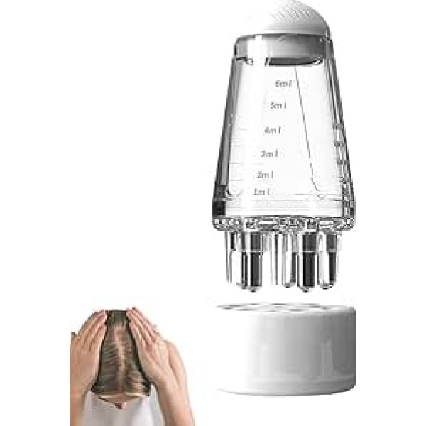 Applicator Bottle Hair, Applicator Bottle Hair, Oil Applicator for Hair, Oil Scalp Applicator, Applicator Bottles Liquid Comb for Applying Hair Oil, Precise, Portable Head Massage Oil