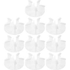 10 Stück 10 Stück Nagelspitzen Übungsbrett mit Rutschfestem Lotus Sitz Transparenter Kunststoff Halter für Künstliche Nägel Nageldesign Training und Präsentation