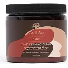 AS I AM Twist Defining Cream For Shiny Smooth Twists and Twist Outs 16 oz