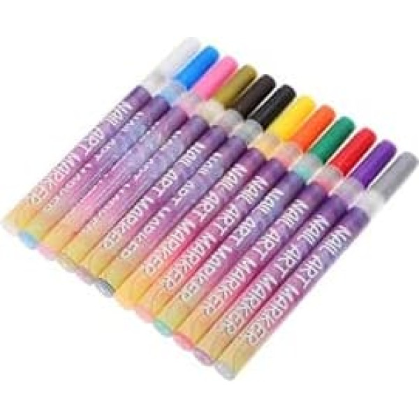 Nail Art Paint Marker Set Acrylic Based Fine Tip Paint Pens for Nail Design Painting