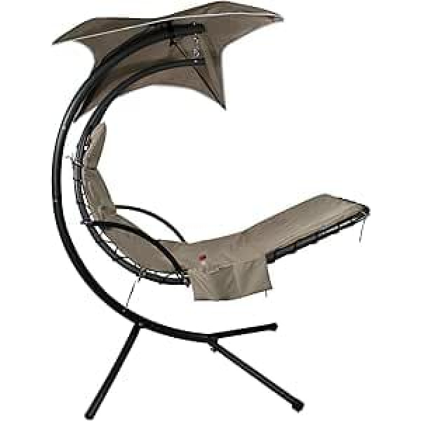 Hammock Swing Cushion Cover Outdoor Machine Washable Waterproof Breathable Hanging Chaise Lounge Outdoor Cushion Covers and Umbrella (Pillow not in