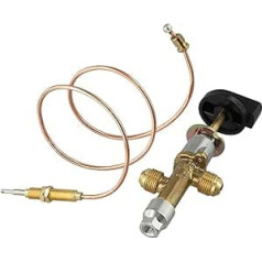 Propangas Flameout Regelventil 65mbar mit M8 Gewinde Thermoelement und Knopf für Gasgrill, Feuerofen Niederdruck