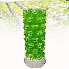 Vertikaler Hydrokultur-Zuchtturm, Hydrokultur-Zuchtturmsystem für den Innenbereich für Kräuter und Gemüse, vertikaler Hydrokulturgarten mit Pumpe, Adapter, 80 Töpfen, effiziente erdfreie Anb