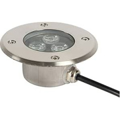 Unterwasser-Einbaustrahler - 3-W-Ringbrunnenlicht, IP68-Niederspannungs-Landschaftslichter, Lampenkörper Aus Edelstahl, LED-Terrassenlicht, for Gartenboden-Außendecks(Red,1PCS-24V)