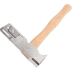 Luqeeg 17oz Magnetic Roofing Axe, Shingle Hammers Carbon Steel Strong Magnetic Hammer Axe with Wooden Handle for Quick Installation of Roofing Nails and Felt Hats