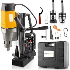 WABROTECH® WT28REG Magnetic Drill 60 mm - Magnetic Core Drill 300 rpm - Magnetic Holding Force 13800 N - Portable Magnetic Drilling Unit M3-M22 for Metalworking - Core Drill 2080W - Magnetic Drill