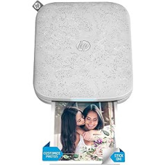 HP Sprocket 3 x 4 inch Instant Printer for Smartphones - Portable, Wireless Colour Printer - Zinc Photo Paper with Adhesive Backing - Prints from Compatible iOS & Android Devices via Bluetooth with