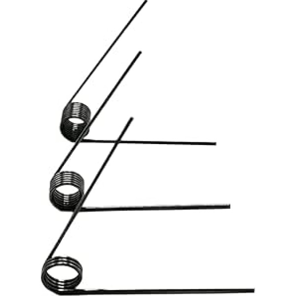 Hochleistungs-Zugfeder, 10 Stück Linkshänder 65 Mn Federstahl-Torsionsfeder, 2,5 mm x 25 V-förmige Feder 3–9 Umdrehungen, 60 Grad(2.5 mm x 25 mm-60 Degrees-3 laps)