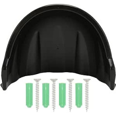 Durable ABS Plastic Sun and Rain Cover for Outdoor Security Cameras with High Compatibility and Discreet Cable Design, Ideal for Hemispherical and (Black)