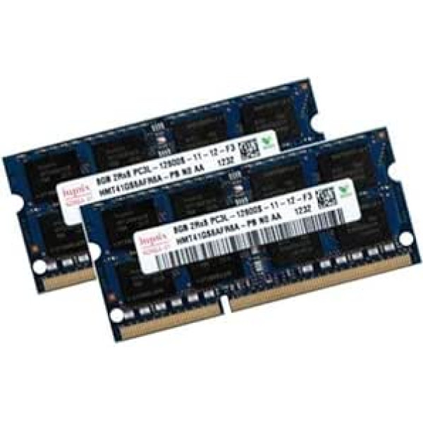 Hynix 16GB Dual Channel Kit 2 x 8 GB 204 Pin DDR3-1600 SO-DIMM (1600 MHz, PC3-12800, CL11, 1.35 V, for Apple and Notebook)