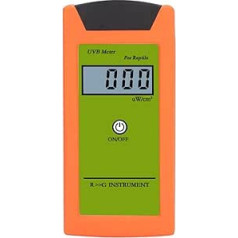 Digitaler UVB-Tester mit LCD-Display, UVB-Strahlung für Reptilien, Sonnenlampen, kompakter UVB-Sensor, 0-1999uW/cm², Messbereich, Orange + Grün