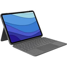 Logitech Combo Touch Keyboard Case for iPad Pro 11 Inch (1st, 2nd, 3rd January - 2018, 2020, 2021) - Removable Backlit Keyboard, Trackpad, Smart Connector - English QWERTY - Grey