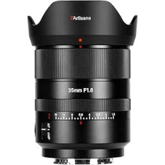 7artisans AF 35 mm f1.8 full format lens, compatible with L mount bayonet, large aperture, prime, STM face/eye autofocus for Leica SL2/Lumix S1 S1H S5 Leica SL (black)