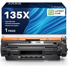 INK4U 135X Toner with Chip Compatible with HP W1350X 135X Black W1350A 135A Toner Cartridge for LaserJet M209 M209dw MFP M234 M234dw M234sdw M234sdn Printer (1-Black)