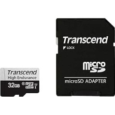 Transcend 32GB High Endurance microSDXC 350V Memory Card UHS- I, C10, U3, Full HD - TS32GUSD350V