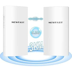 NEWFAST Outdoor WLAN Bridge, 300Mbps Latest Outdoor WLAN Access Point 912 11 20