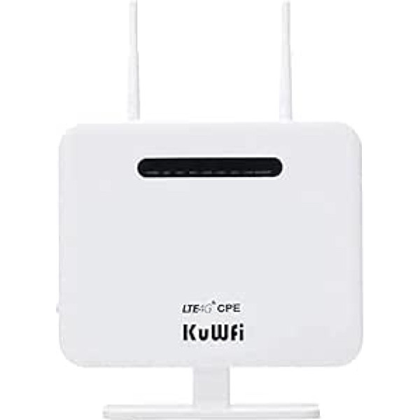 KuWFI 4G LTE Wi-Fi Router, Wireless 4G Router Unlocked Travel Partner 4G LTE CPE Router with SIM Card Slot Support B1/B3/B5/B7/B8/B20 CPE810-EU