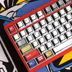 135 Keys Retro PBT Keycaps, Keycaps Set with Cartoon Motifs, Keycaps with Dye Sublimation Printing for 60%, 65%, 75%, 80% and 100% Cherry Gateron MX Switches