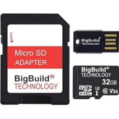 32GB U3 Micro SDHC Memory Card For EZVIZ BC1/BC2, BM1, C3N, C3TN, C3W Pro, C8C, C8PF Security Cameras